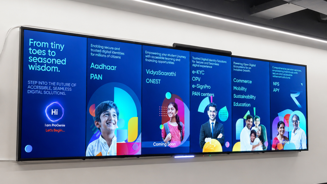 Digital solutions display for Protean experience center